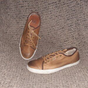 FRYE-Chambers Low-Brown Leather Oxford Shoes Sneakers 81520-SZ 9.5-Pre-Owned